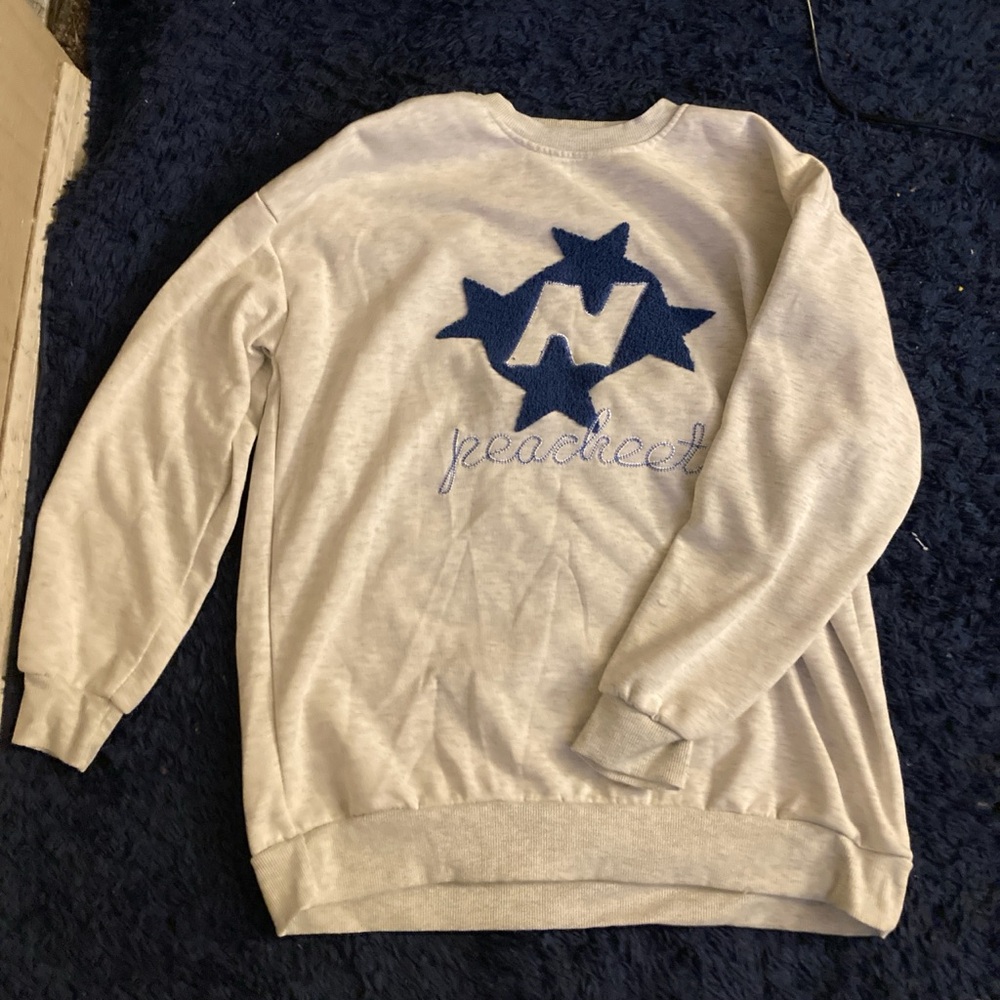 Oversized Gray and Blue Men's Sweater